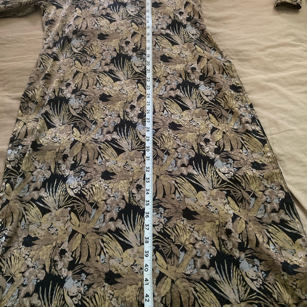 Floral Print Black and beige Women’s long kameez